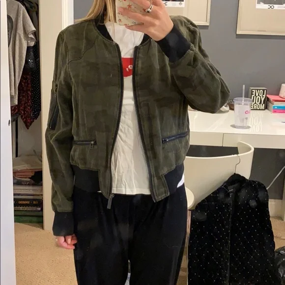 Sanctuary Camouflage Lightweight Bomber Jacket - Picture 2 of 8